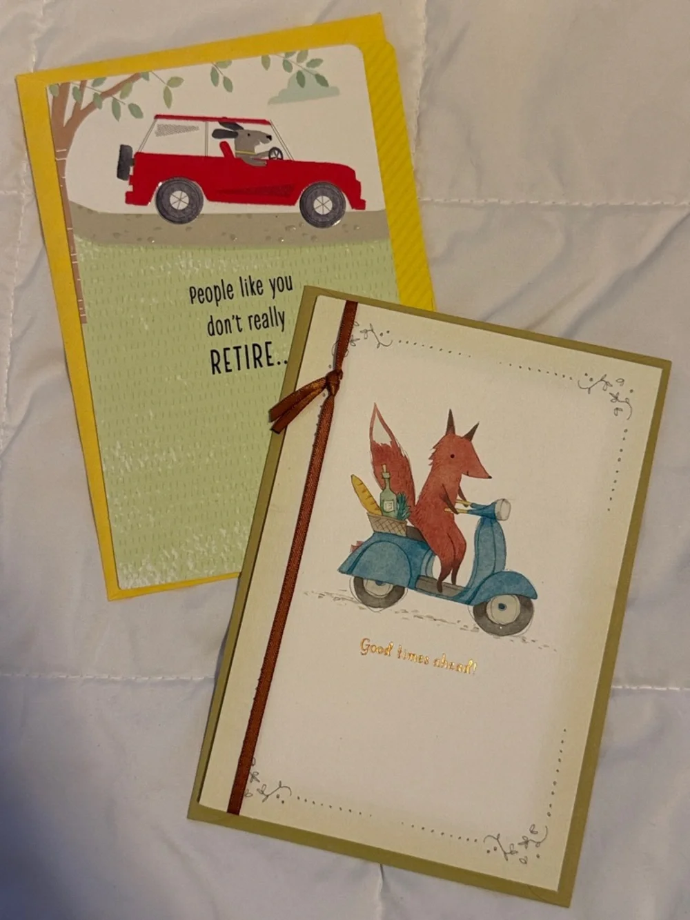 🌻 Bundle of 2 Hallmark Retirement Cards